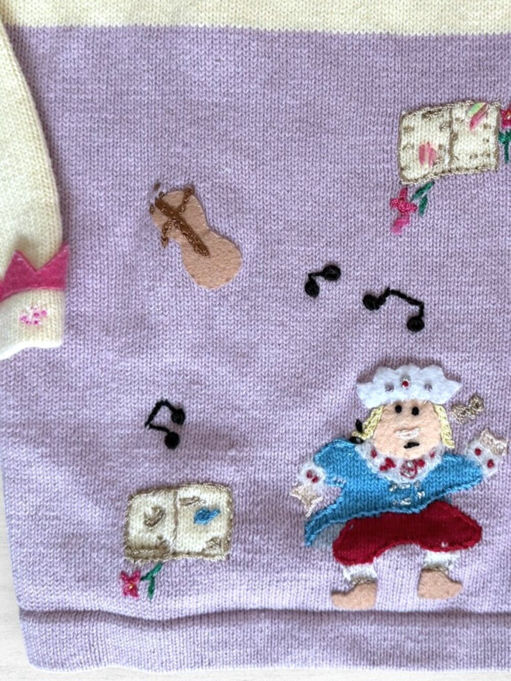Vintage Storybook Knits 1X Nursery Rhyme Cardigan Sweater Cottagecore Whimsical - Picture 6 of 11